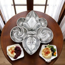 Fleur De Lis Serving Bowl 4 Compartment