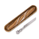 Baguette Board with Grape Bread Knife