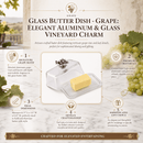 Glass Butter Dish - Grape