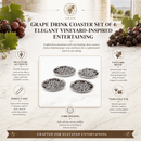 Grape Drink Coaster Set of 4