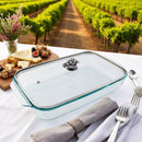 Grape Lid with Pyrex 3 quart Baking Dish