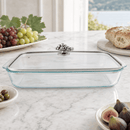 Grape Lid with Pyrex 3 quart Baking Dish