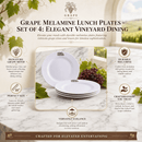 Grape Melamine Lunch Plates - Set of 4