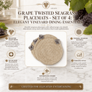 Grape Twisted Seagrass Placemats - set of 4