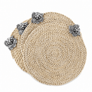 Grape Twisted Seagrass Placemats - set of 4