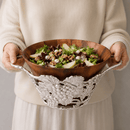 Grape Wood Tall Salad Bowl