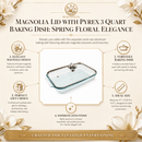 Magnolia Lid with Pyrex 3 quart Baking Dish