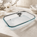 Magnolia Lid with Pyrex 3 quart Baking Dish