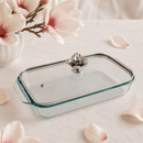 Magnolia Lid with Pyrex 3 quart Baking Dish