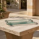 Olive Oblong Glass Serving Tray