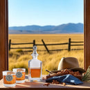 Western Concho Decanter Set with Glasses