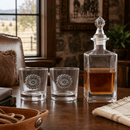 Western Concho Decanter Set with Glasses