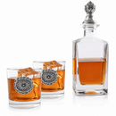 Western Concho Decanter Set with Glasses