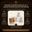 Western Star Bar Glasses Set of 4