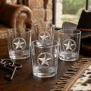Western Star Bar Glasses Set of 4