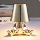 Articulated golden man table lamp for bedroom night light