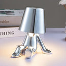Articulated golden man table lamp for bedroom night light