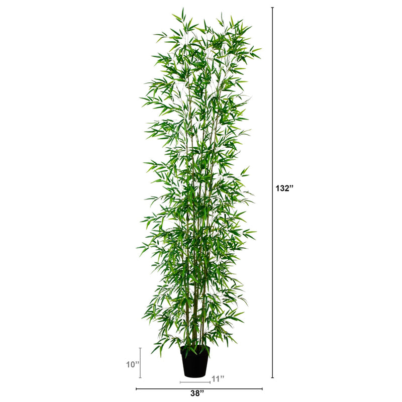 artificial indoor bamboo plant Nearly Natural 11-ft Artificial Green Bamboo Tree