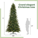 11’ Belgium Fir “Natural Look” Artificial Christmas Tree with 1250 Clear LED Lights and 4222 Bendable Branches