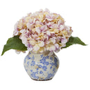 13” Hydrangea Artificial Arrangement in Floral Vase