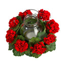 16” Artificial Geranium Candelabrum