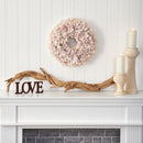 16” Hydrangea Artificial Wreath Pink & White Shades