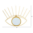 17” Gold Metal Glam Eye Wall Decor Accent Mirror