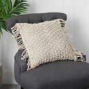 18” BOHO Fringed Woven Macrame Decorative Pillow Cover