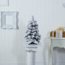 2’ Flocked Artificial Christmas Tree with 30 Clear LED Lights