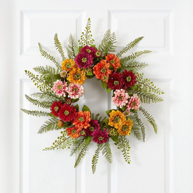 20" Mixed Flower Wreath"