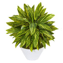 21” Tradescantia Artificial Plant in White Vase (Real Touch)