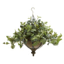 23” Dusty Miller Artificial Plant in Hanging Bowl