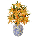 23” Lily Artificial Arrangement in Decorative Vase