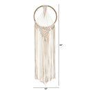 24” x 10” Handmade Bohemian Macrame Dreamcatcher Wall Hanging Decor