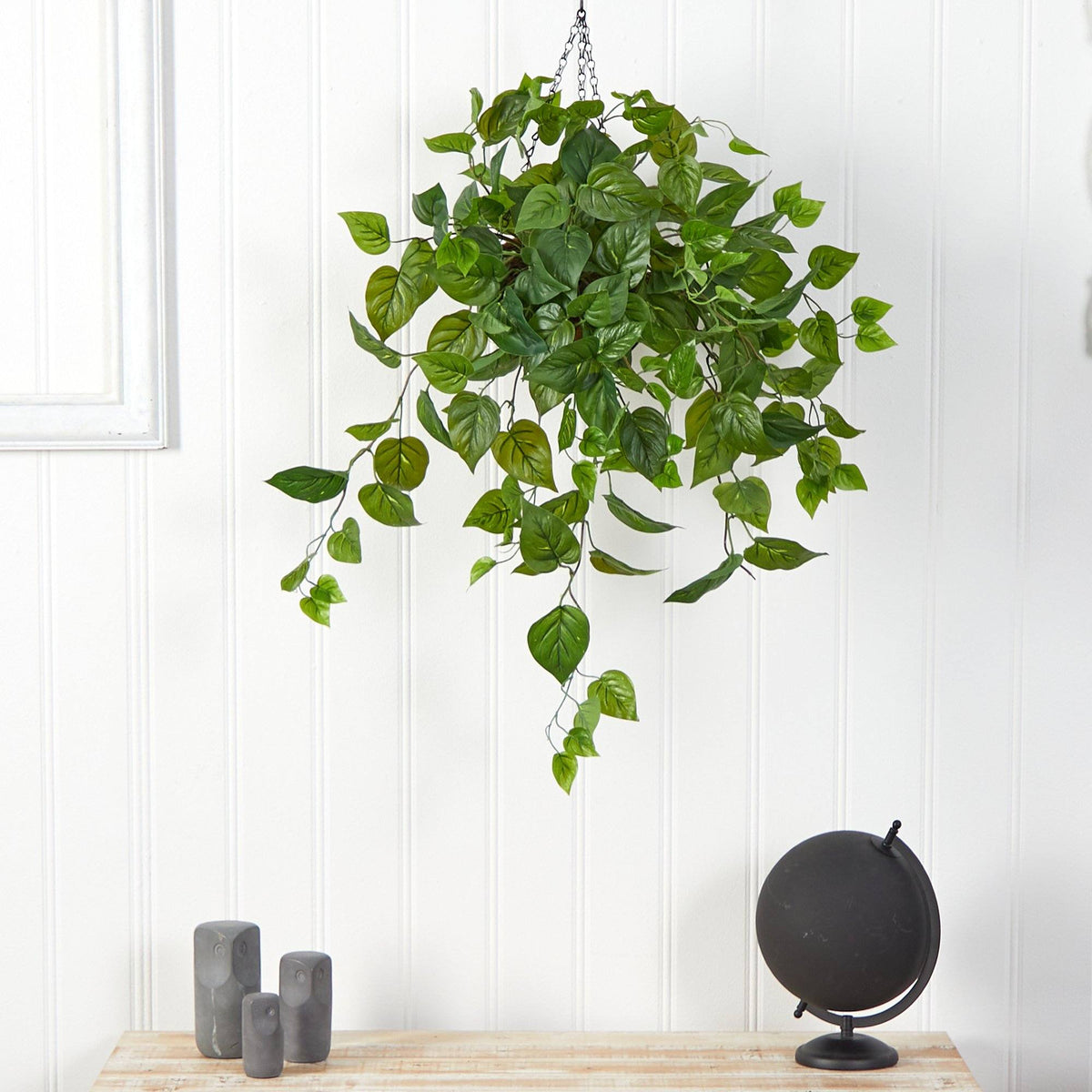 philodendron hanging basket silk plant 2.5' Philodendron Artificial Plant in Hanging Basket