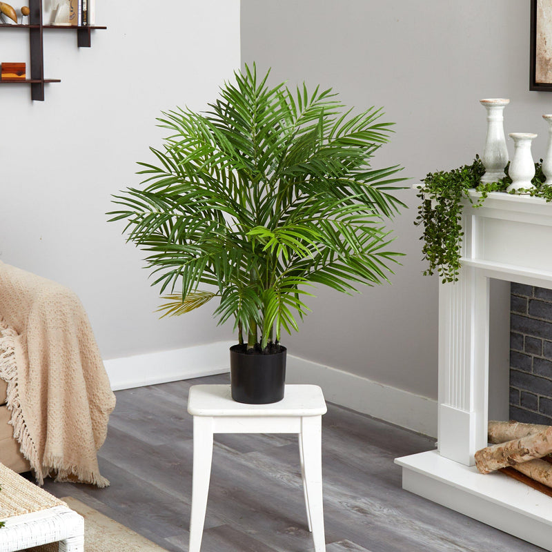 areca palm silk Nearly Natural 3 ft. Silk Areca Palm Tree