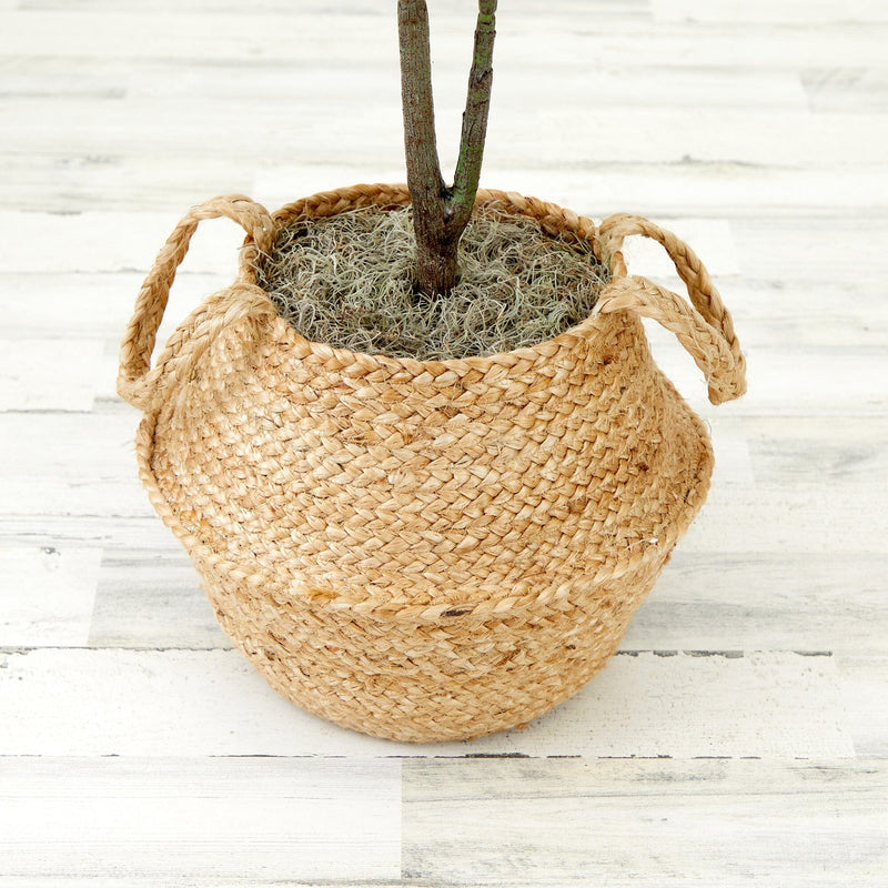 basket for fiddle leaf fig tree 3' Artificial Fiddle Leaf Fig Tree with Handmade Cotton & Jute Woven B