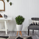 3’ Cedar Artificial Tree in White Planter with Stand (Indoor/Outdoor)