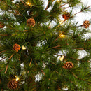 3’ Colorado Mountain Pine Artificial Christmas Tree with 50 Lights. 171 Branches and Pine Cones