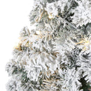 3' Flocked Rock Springs Spruce Artificial Christmas Tree with 50 Clear LED Lights