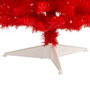 3’ Red Artificial Christmas Tree with 50 LED Lights and 118 Bendable Branches