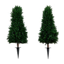 3' UV Resistant Artificial Cedar Plant with Integrated Ground Stake (Indoor/Outdoor) - Set of 2