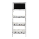 3’ White Washed Farmhouse Stand with Chalkboard