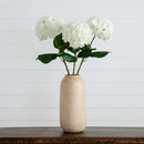 30" Artificial Hydrangea Flower Stems- Set of 3