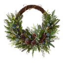 30” Pine and Pinecone Artificial Christmas Wreath on Twig Ring