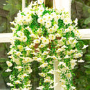 30" UV Resistant Artificial Morning Glory Hanging Plant (Indoor/Outdoor) - Set of 6