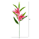 33" Artificial Stargazer Lily Flower - Set of 3