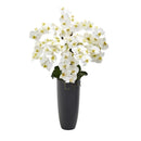 35” Phalaenopsis Orchid Artificial Arrangement in Gray Vase