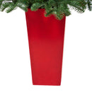 3.5’ South Carolina Spruce Artificial Christmas Tree with 458 Bendable Branches in Red Tower Planter