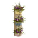 39” Morning Glory Artificial Arrangement in Three-Tiered Wall Decor Planter